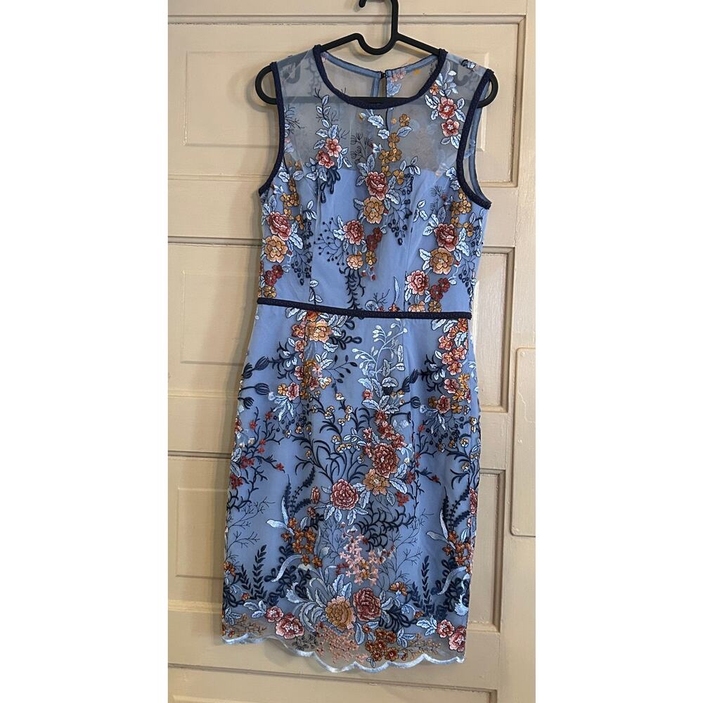 Dress The Population Chrystiana Blue BodyCon Dress size small